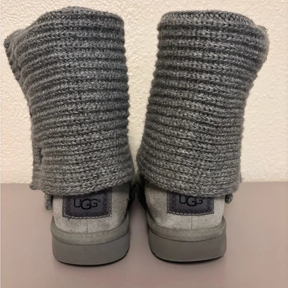 UGG Gray Knit Ankle Boots - Picture 2 of 4
